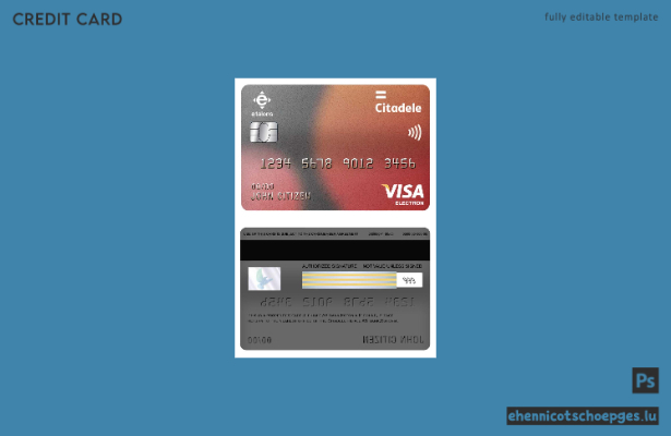 Estonia Citadele Filiale AS Bank Visa Electron Karte Beispielvorschau